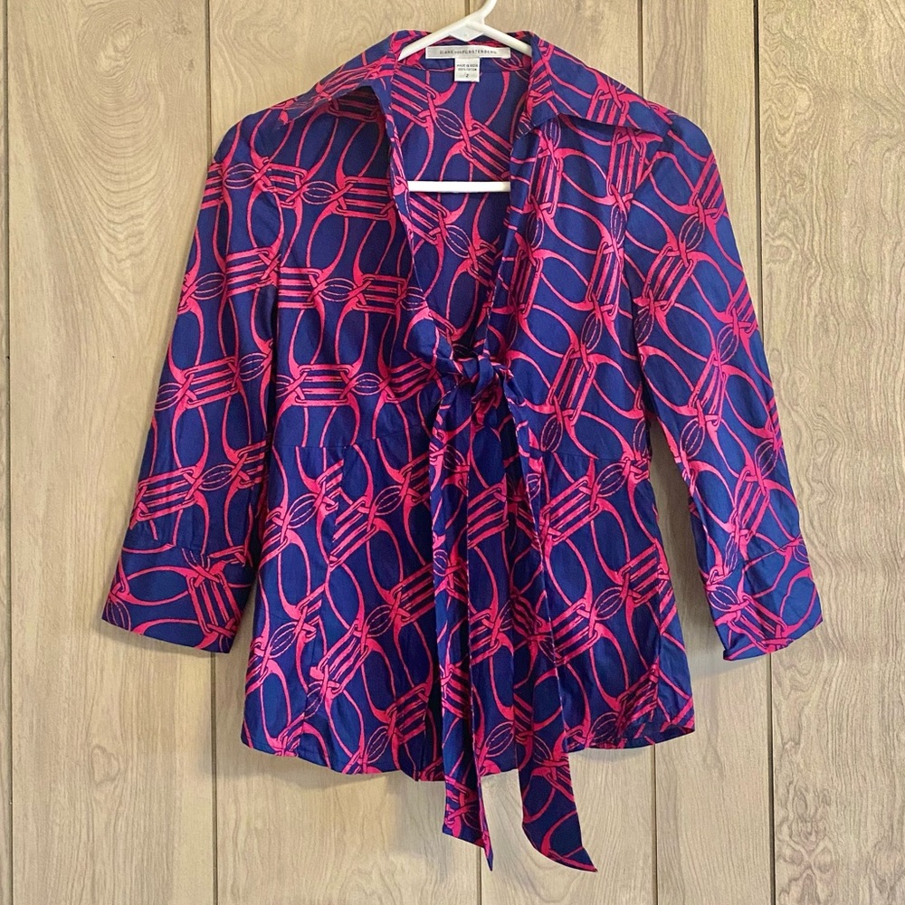 Diane vonFurstenberg Fernando 100% Cotton Blouse